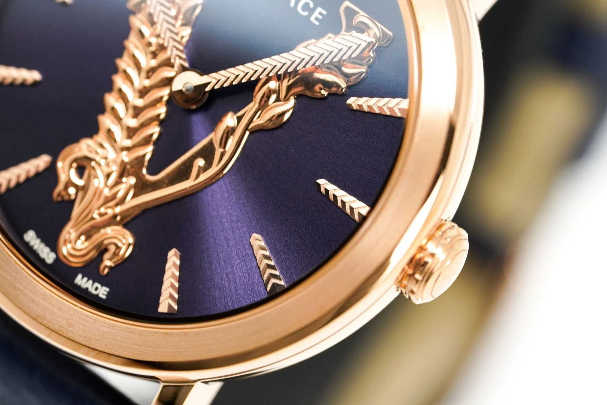 Versace Ladies Watch Virtus Blue IP Gold - Image 9