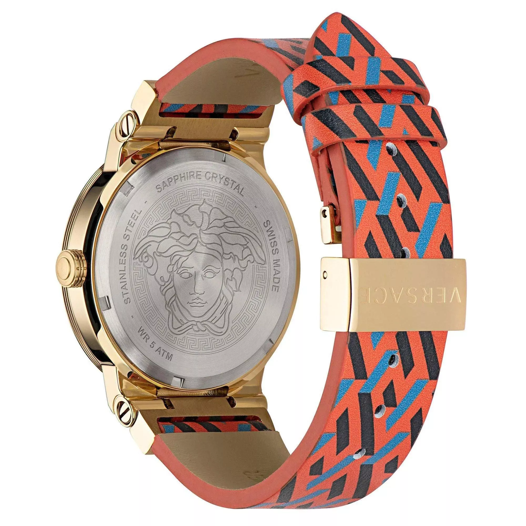 Versace Ladies Watch Greca 38mm Logo Gold Multicolour - Image 2