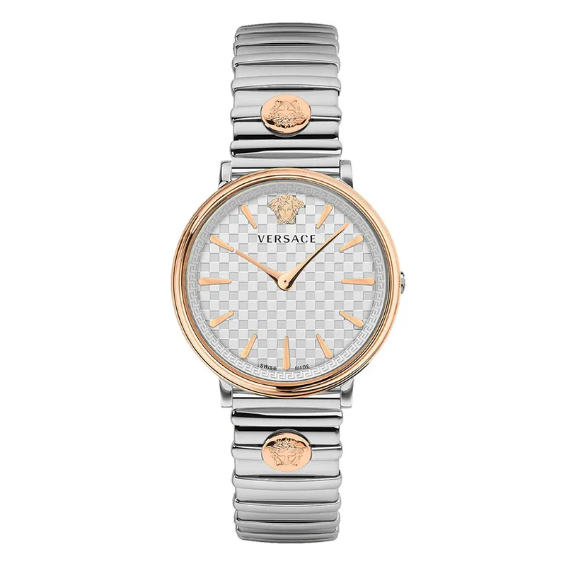 Versace Ladies Watch V-Circle 38mm White Silver