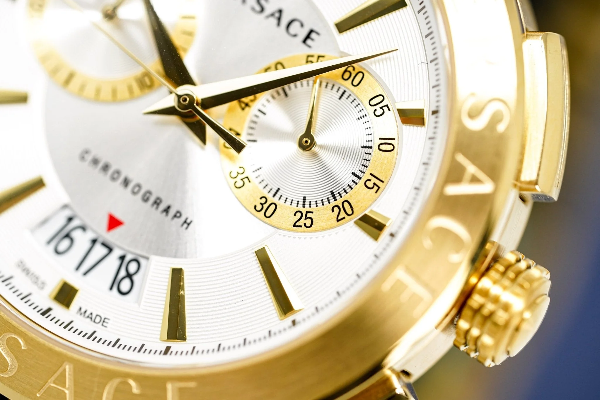 Versace Men's Chronograph Watch Aion Gold - Image 9