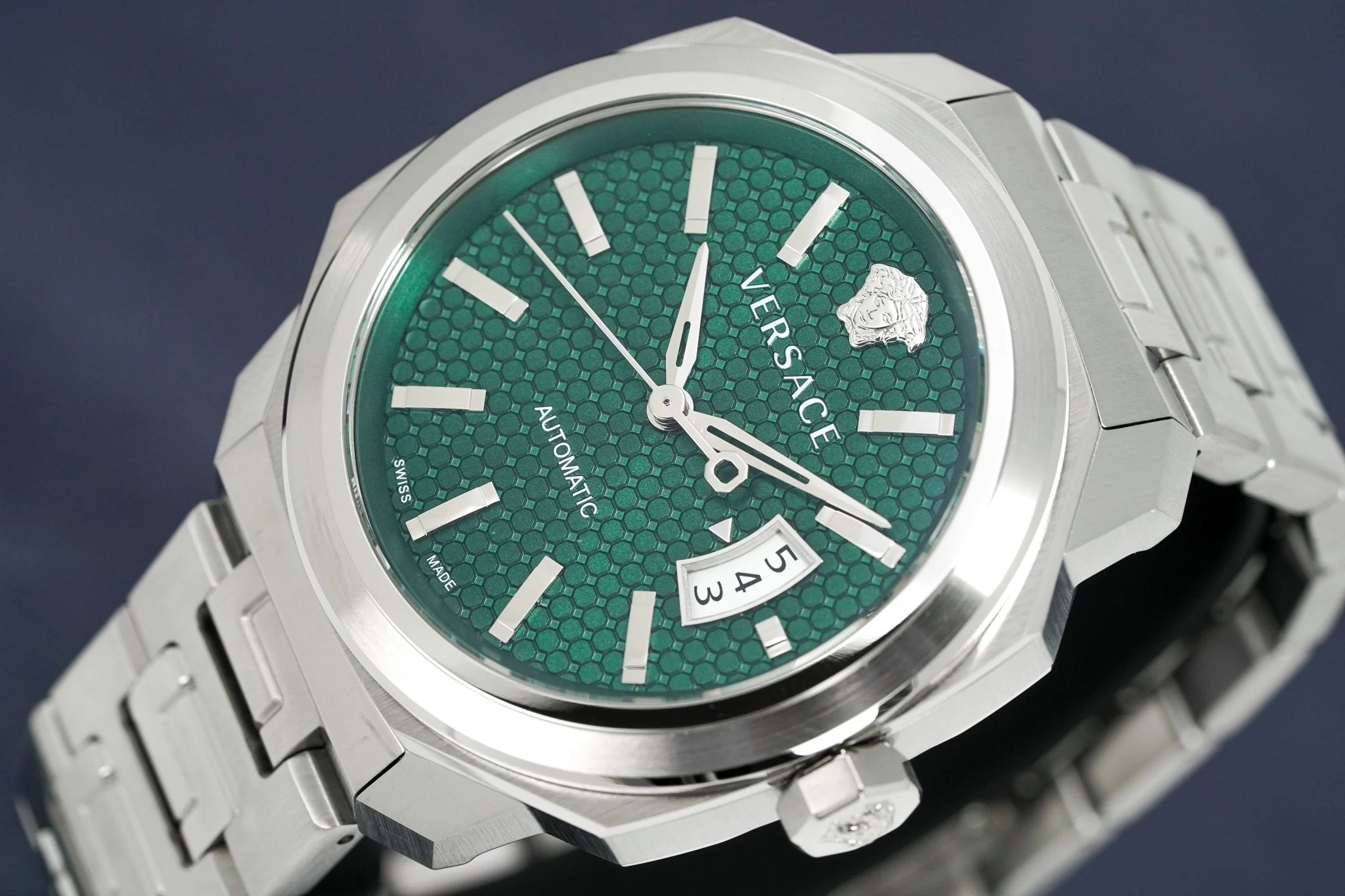 Versace Men's Watch Dylos Automatic Green Bracelet - Image 3