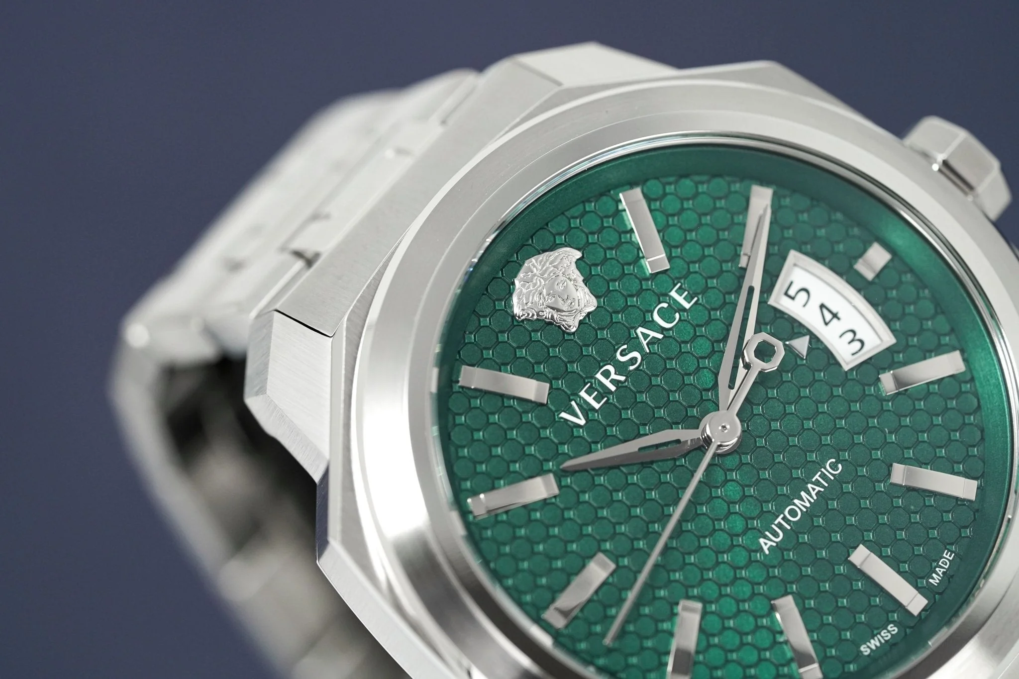 Versace Men's Watch Dylos Automatic Green Bracelet - Image 4