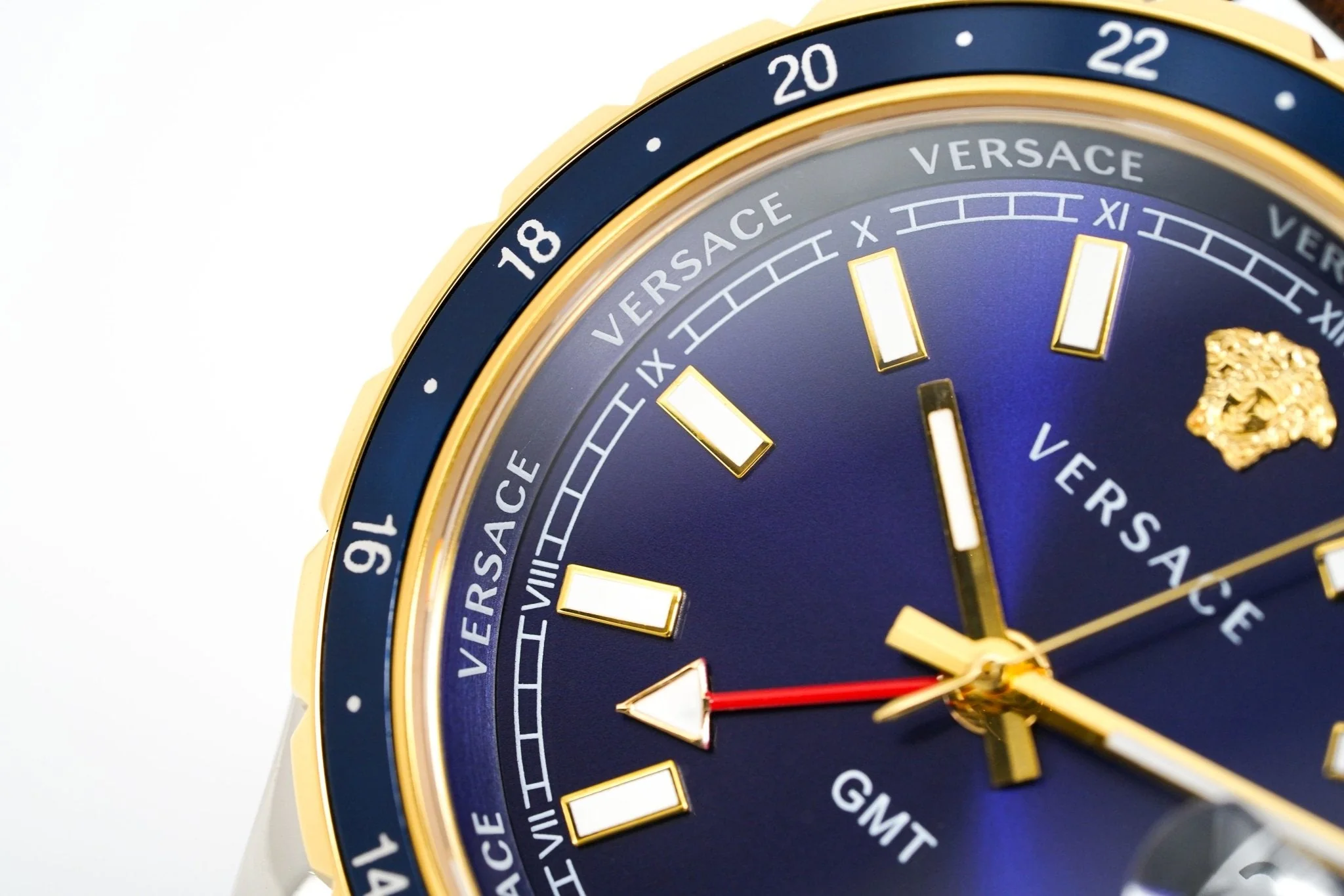 Versace Men's Watch Hellenyium GMT Blue Leather - Image 11