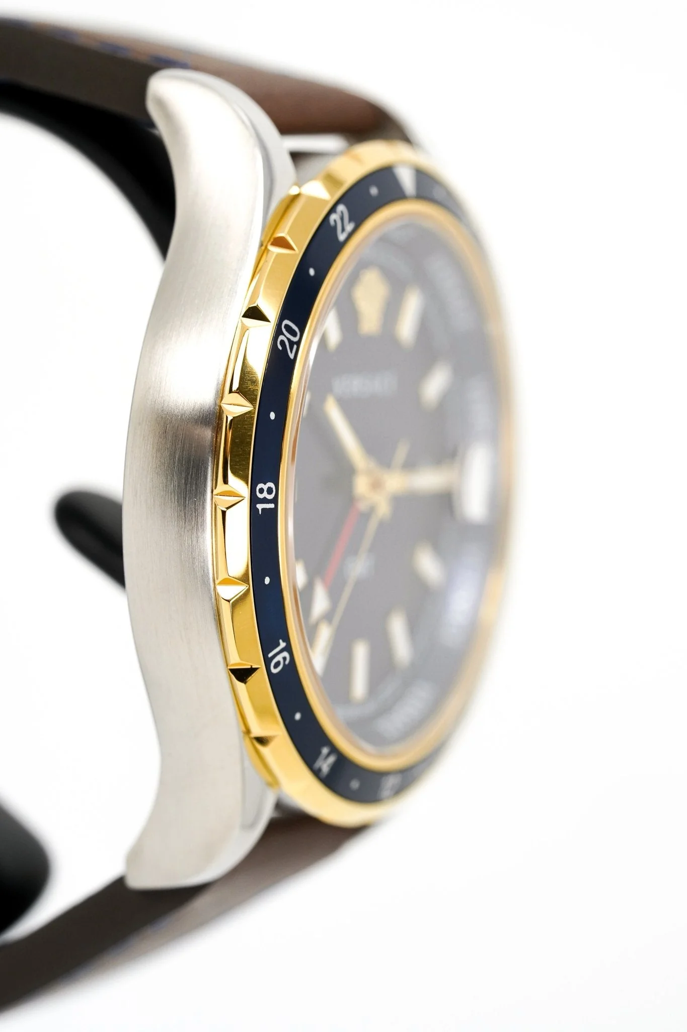 Versace Men's Watch Hellenyium GMT Blue Leather - Image 13