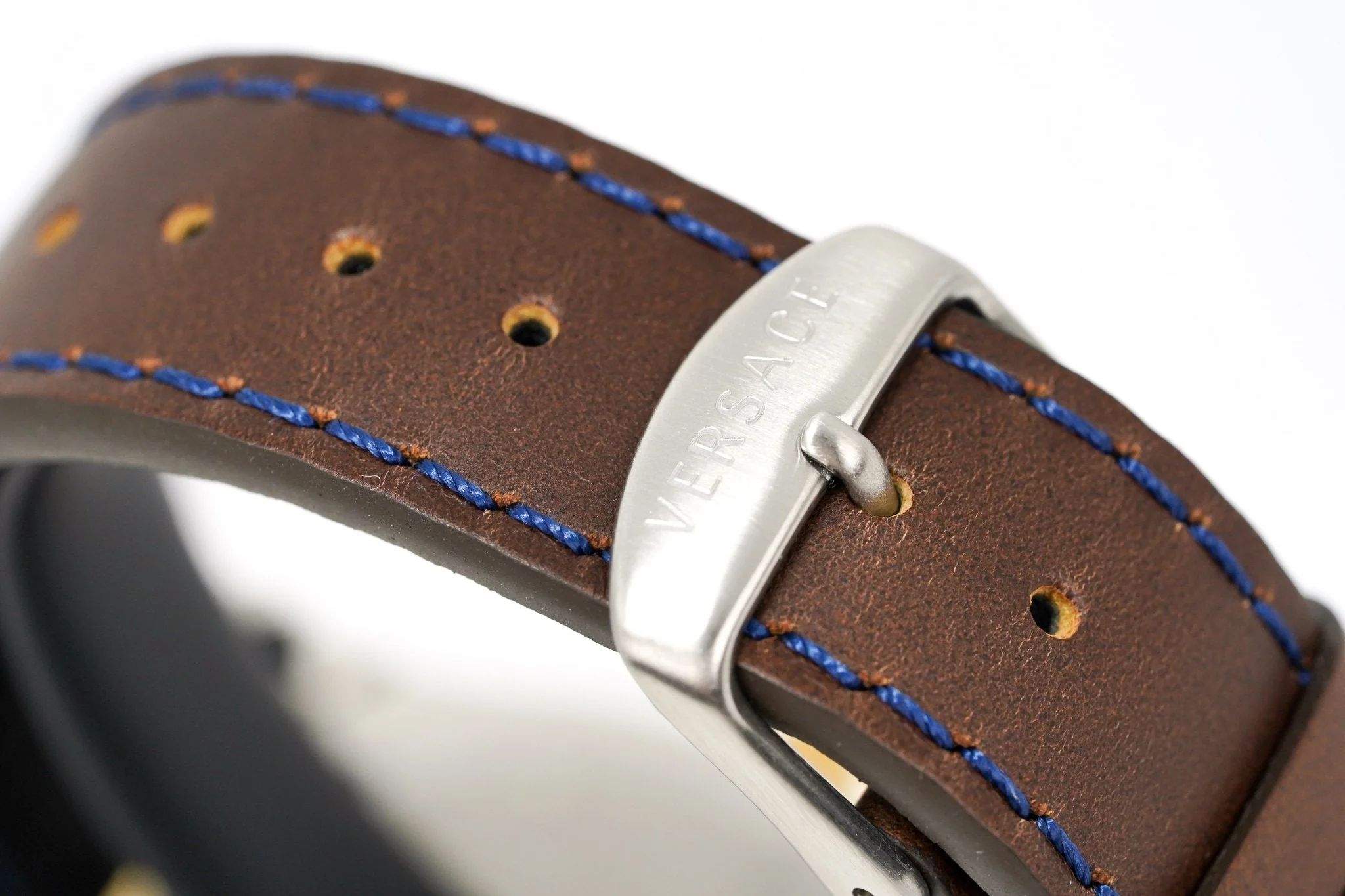 Versace Men's Watch Hellenyium GMT Blue Leather - Image 15