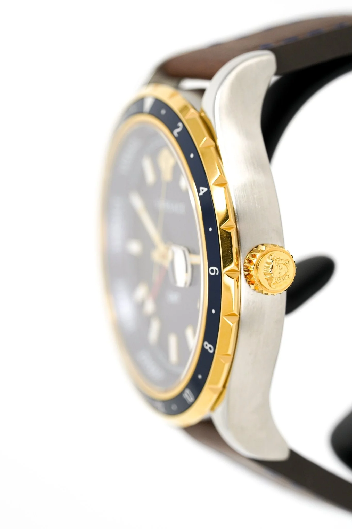 Versace Men's Watch Hellenyium GMT Blue Leather - Image 4