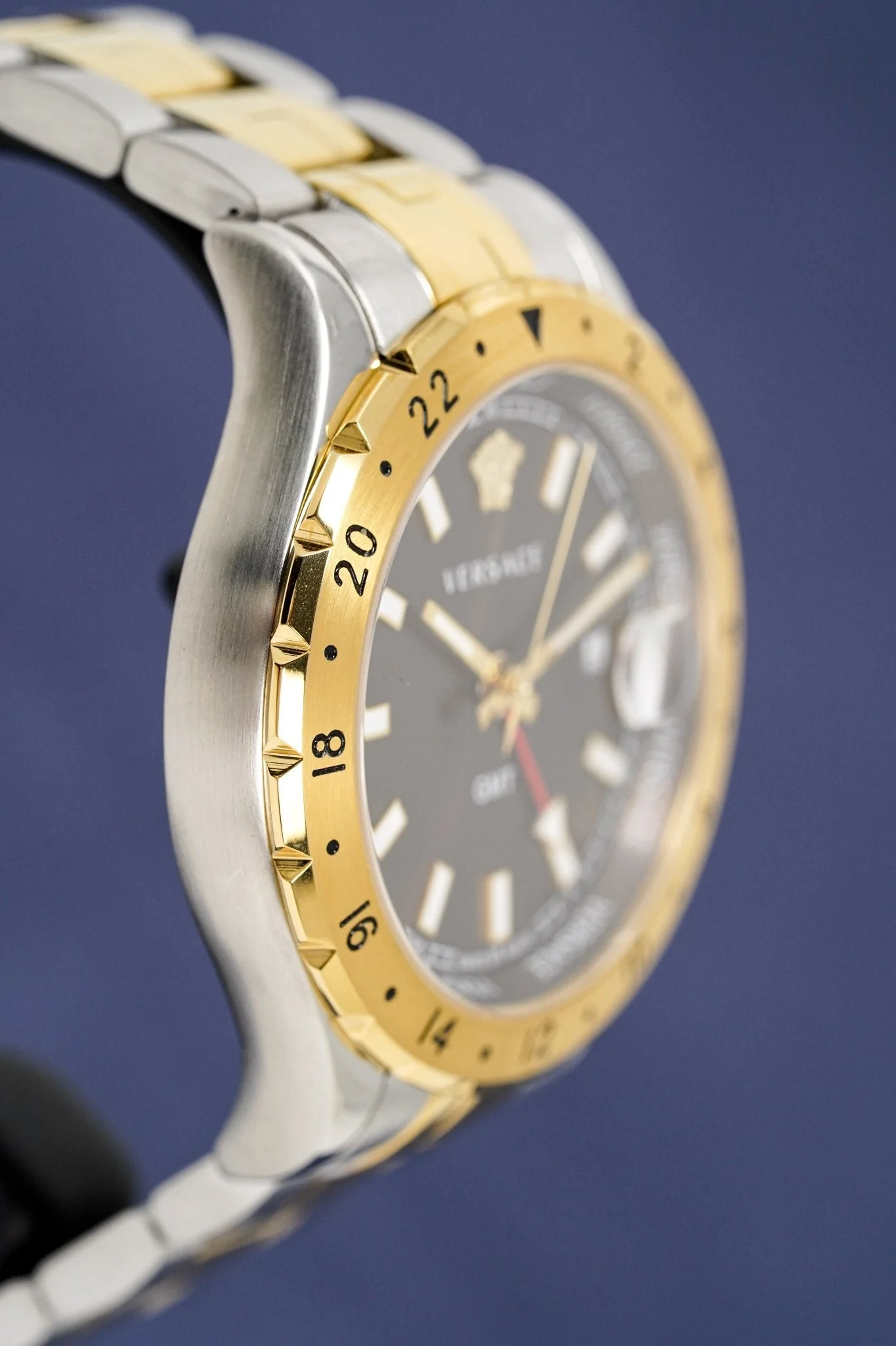 Versace Men's Watch Hellenyium GMT Brown Two-Tone Bracelet - Image 12