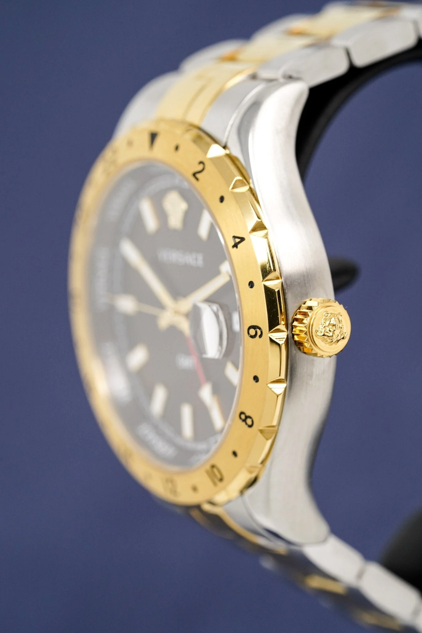 Versace Men's Watch Hellenyium GMT Brown Two-Tone Bracelet - Image 4