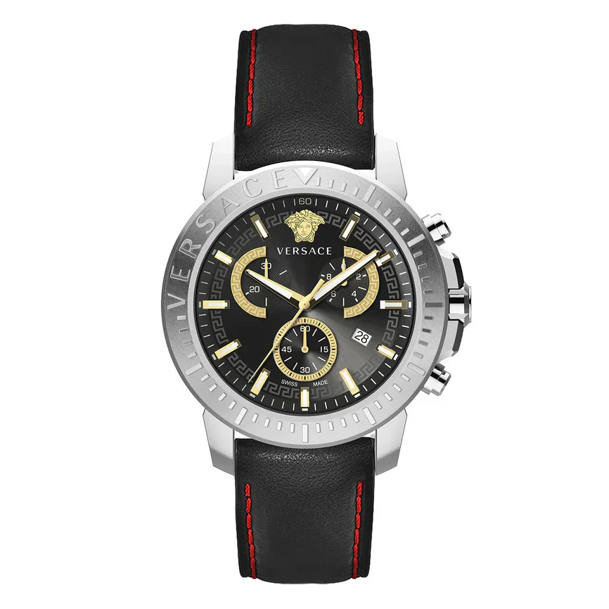 Versace Men's Watch New Chrono 45mm Black