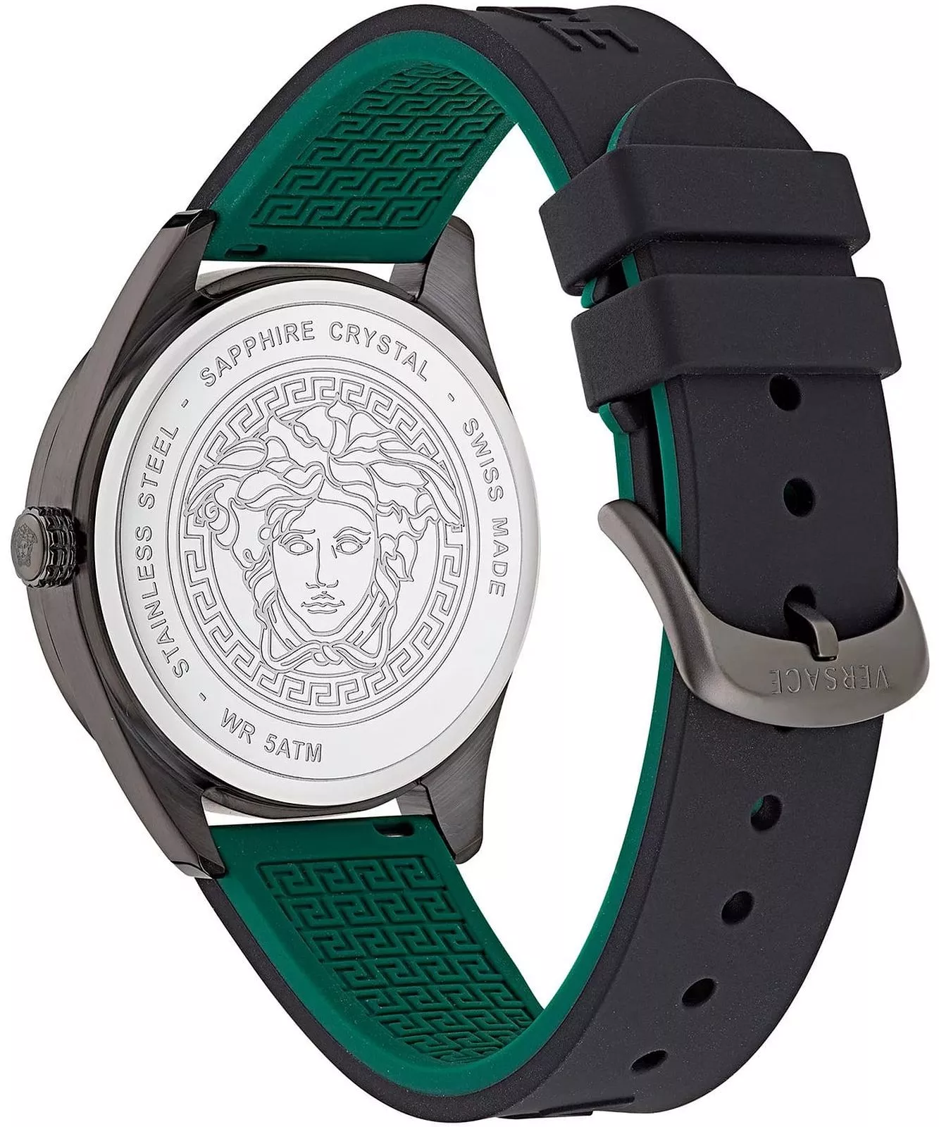 Versace Men's Watch V-Vertical 42mm Green Black - Image 3