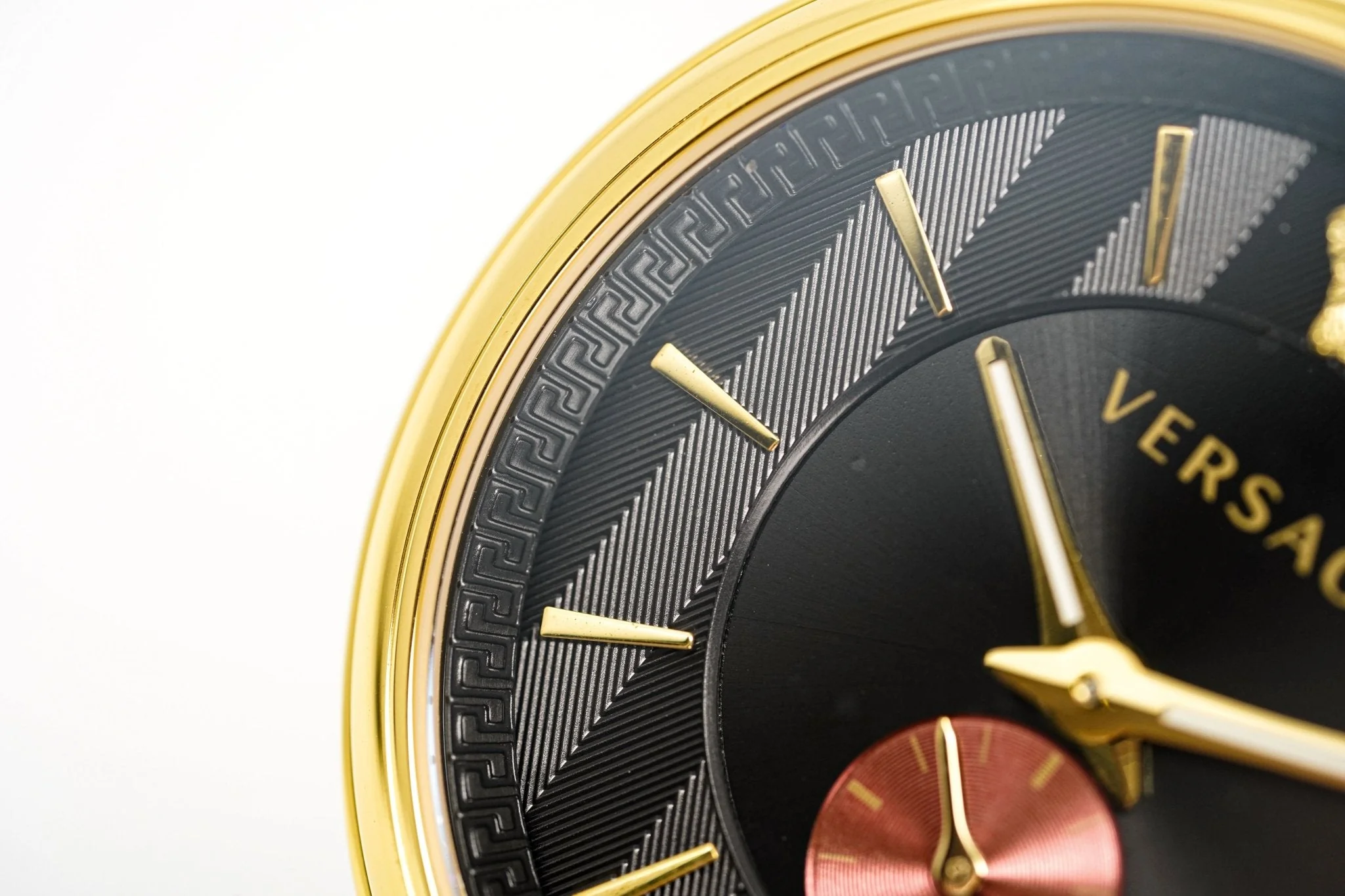 Versace Men's Watch V-Circle Gold Black - Image 11