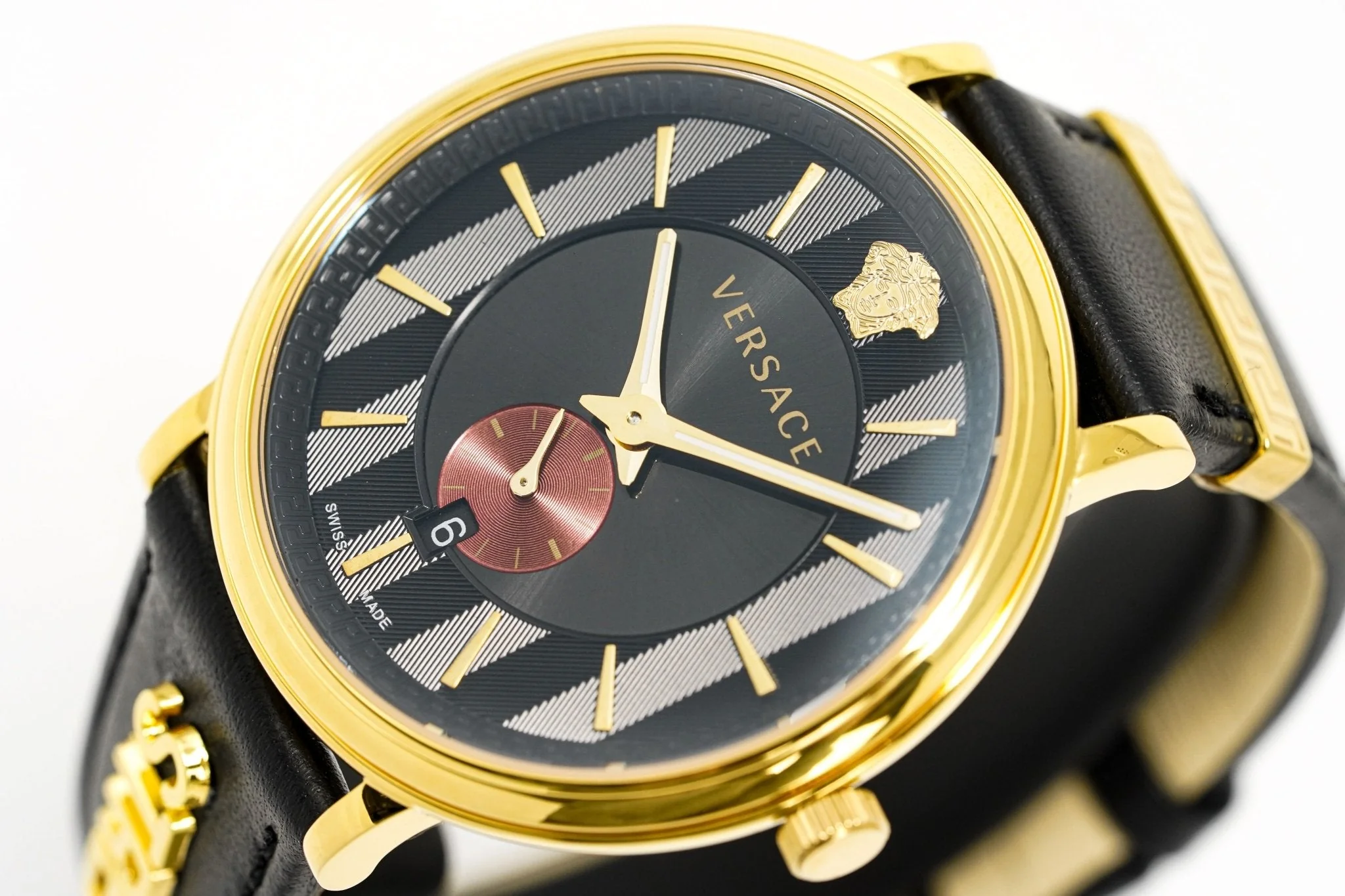 Versace Men's Watch V-Circle Gold Black - Image 2