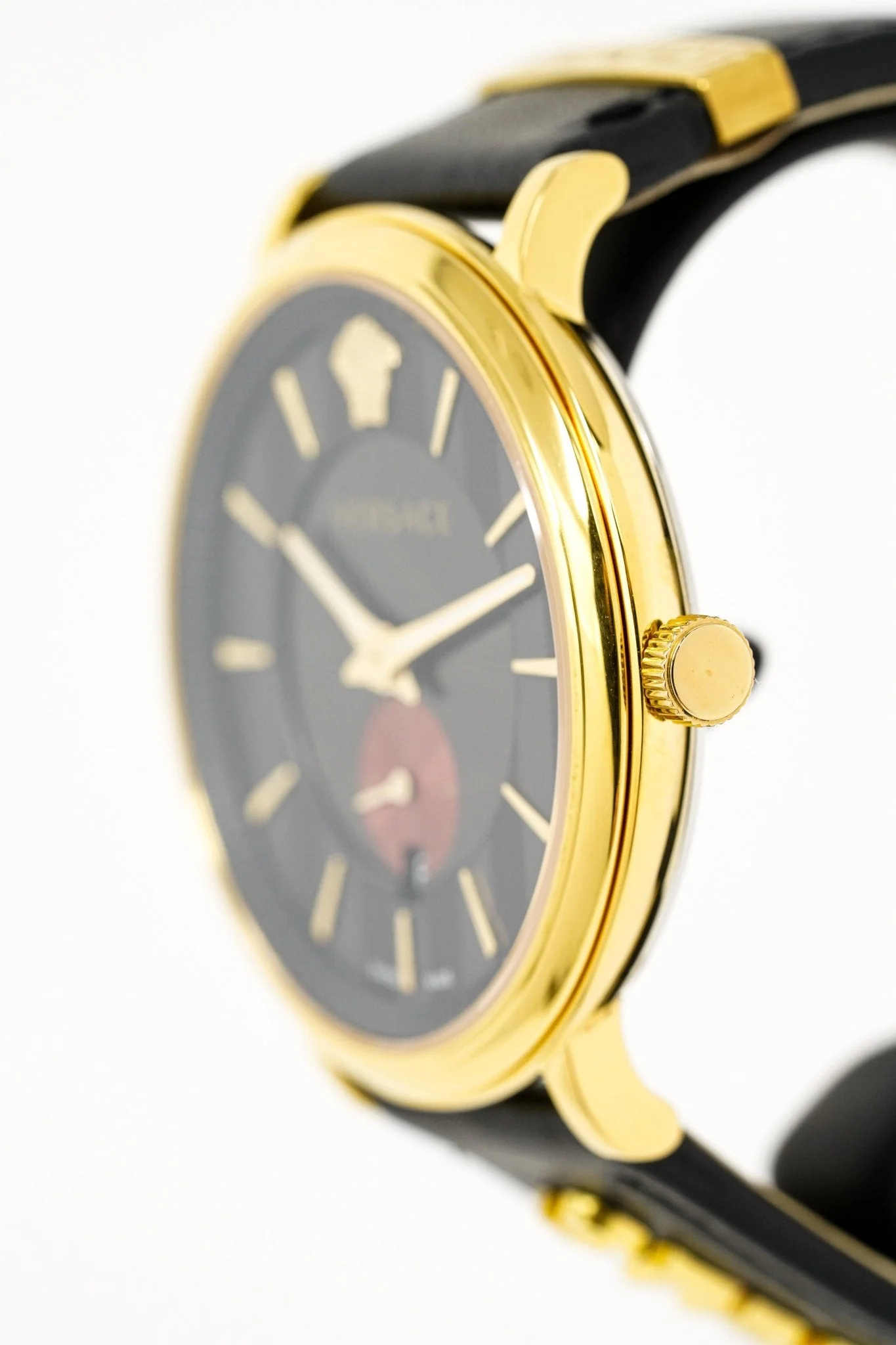 Versace Men's Watch V-Circle Gold Black - Image 4
