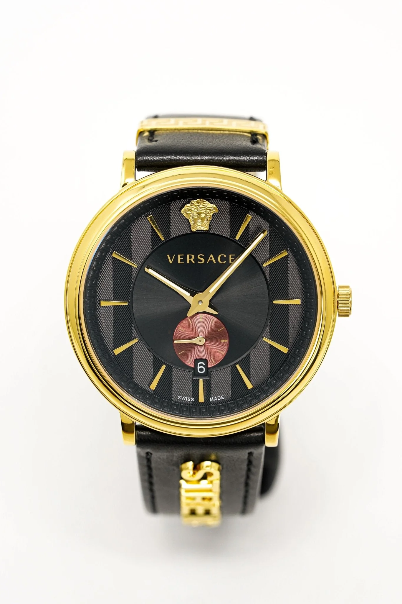 Versace Men's Watch V-Circle Gold Black - Image 6