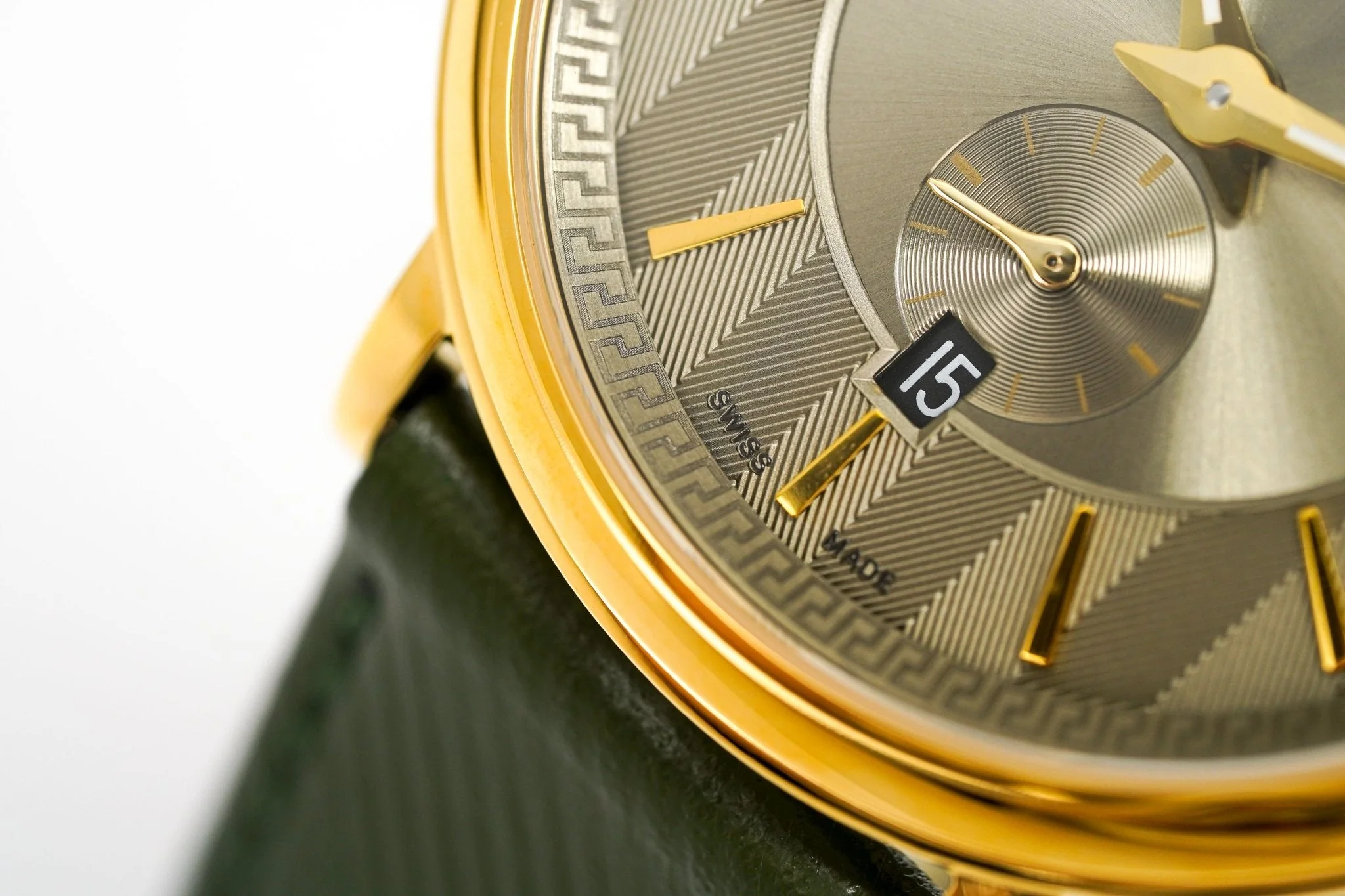 Versace Men's Watch V-Circle Small Seconds Green - Image 10