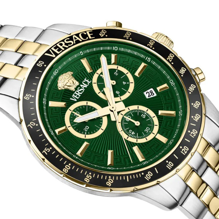 Versace Sport Chronograph Men’s Green Quartz Watch - Image 3