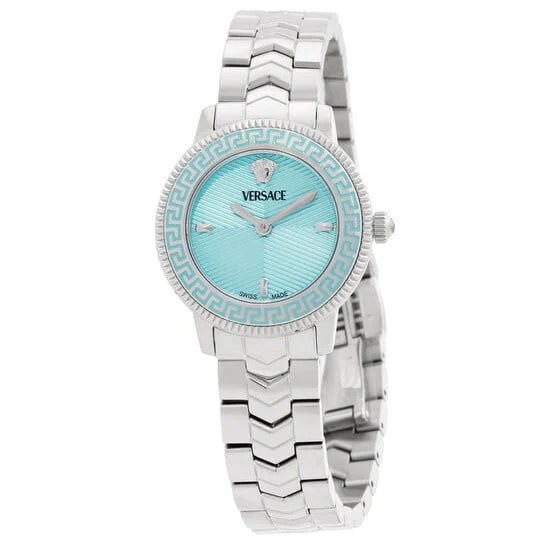 Versace V-Icon Ladies Turquoise Silver Watch - Image 2