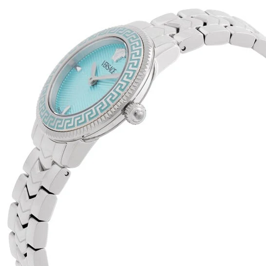 Versace V-Icon Ladies Turquoise Silver Watch - Image 3