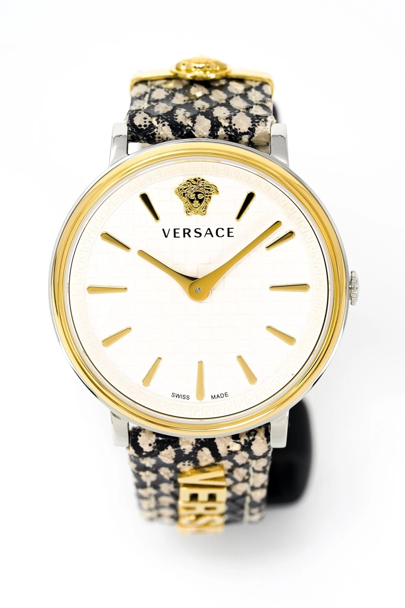 Versace Ladies Watch V-Circle 38mm White Grey - Image 3