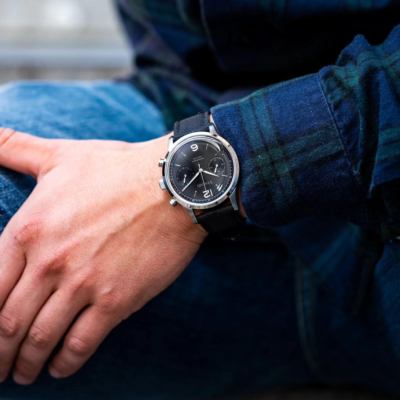 Vescari Chestor Black Chronograph Watch - Image 2