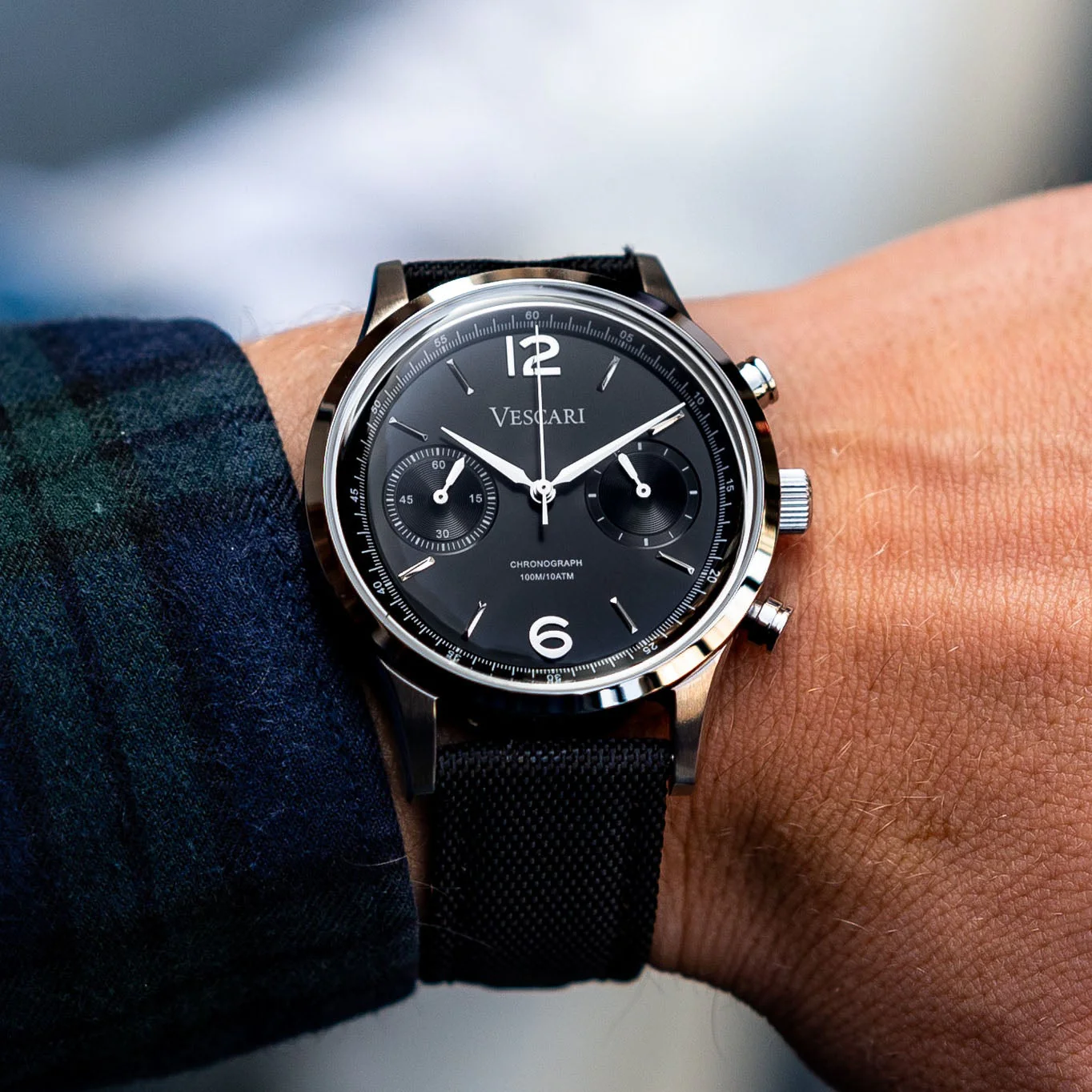 Vescari Chestor Black Chronograph Watch - Image 3