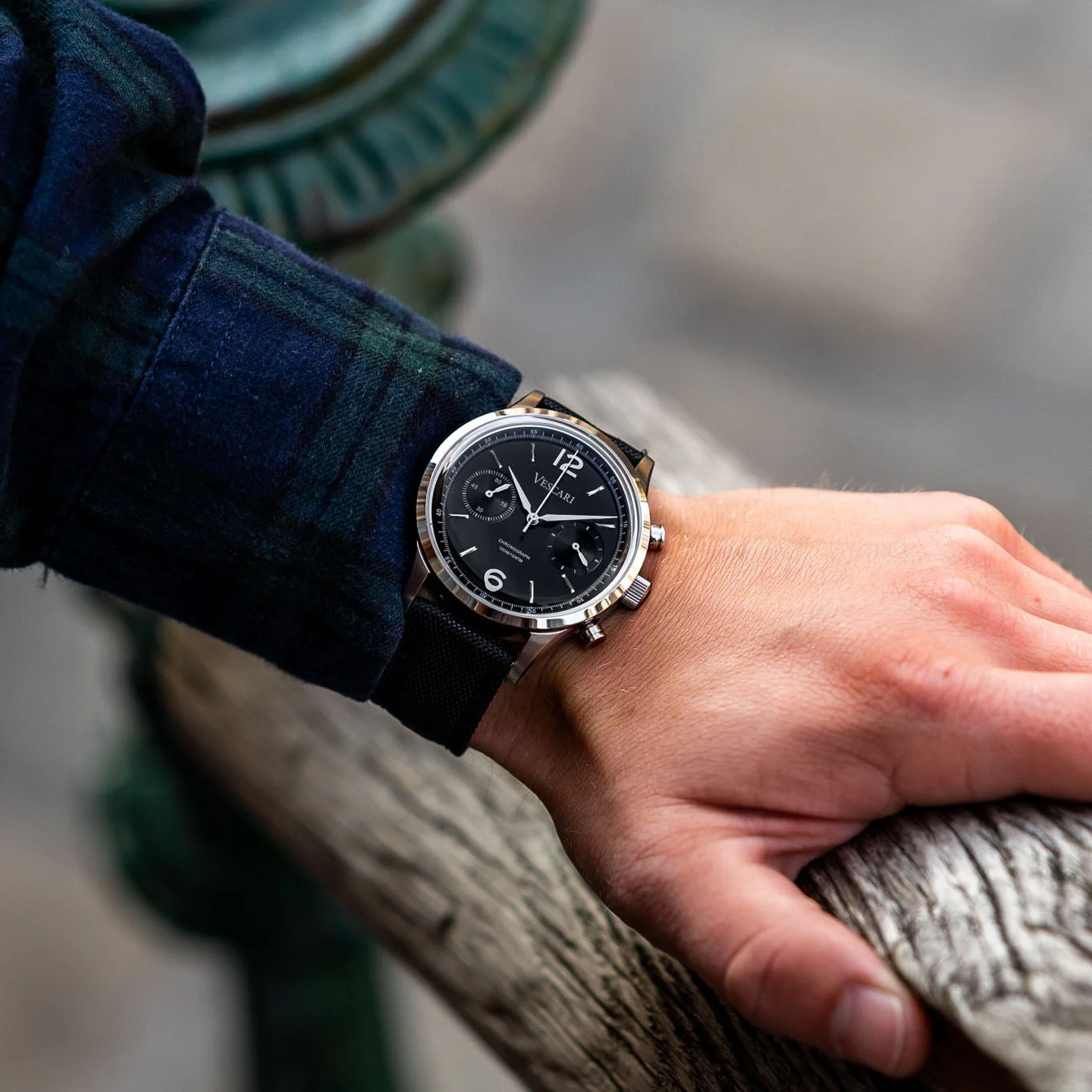Vescari Chestor Black Chronograph Watch - Image 4